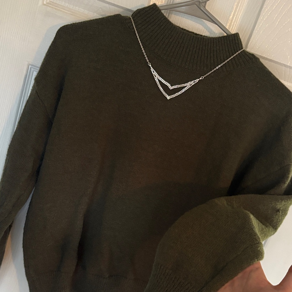 Olive Green Sweater turtle neck